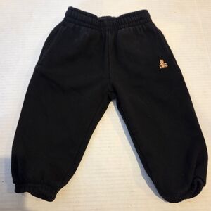 Baby Gap Joggers Dark Navy Blue Black Teddy Bear Logo Size 12 18 Months Pants